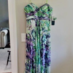 Aidan Mattox 100% Silk Hi Low Dress